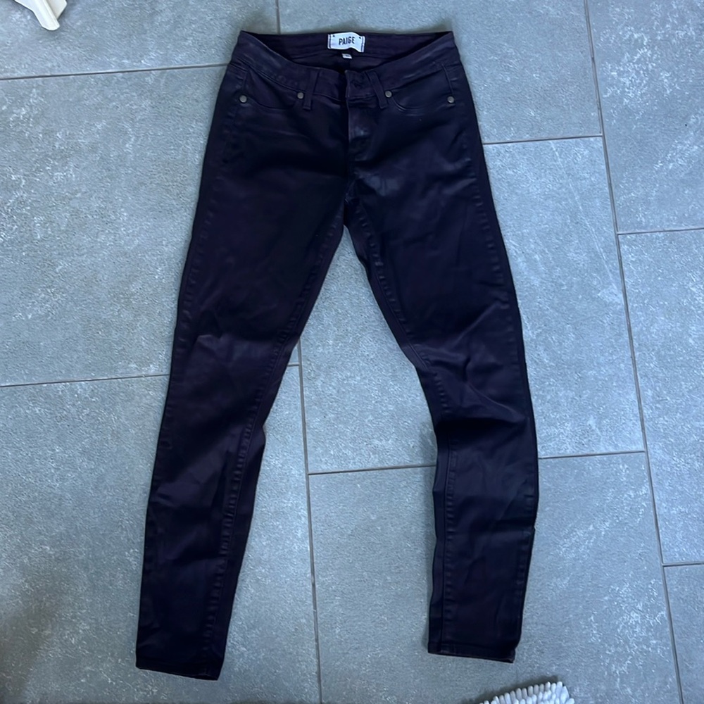 Dark purple paige jeans